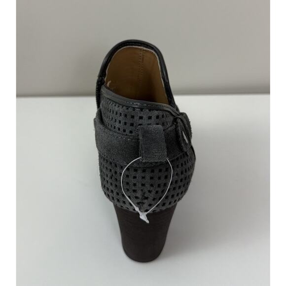 Franco Sarto Size 6 Dale 2 Dark Gray Perforated Heel Ankle Booties NWOT - Picture 9 of 16